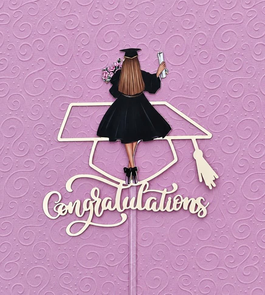 Cake topper za proslavu diplome