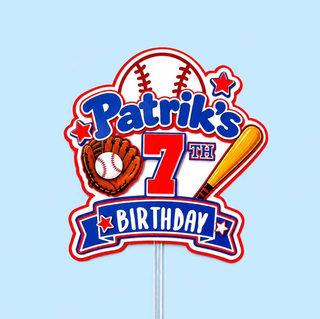 Baseball personalizirani cake topper